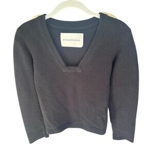 By Malene Birger Black Wool V-Neck Sweater Women’s Size Small